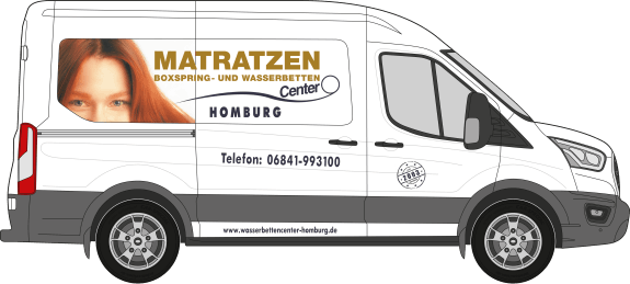 Servicefahrzeug des Matratzen-, Boxspring- und Wasserbettencenters Homburg