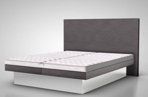 Wasserbett mit Bezug Linen und Edelstahlrahmen im Wasserbettencenter Homburg